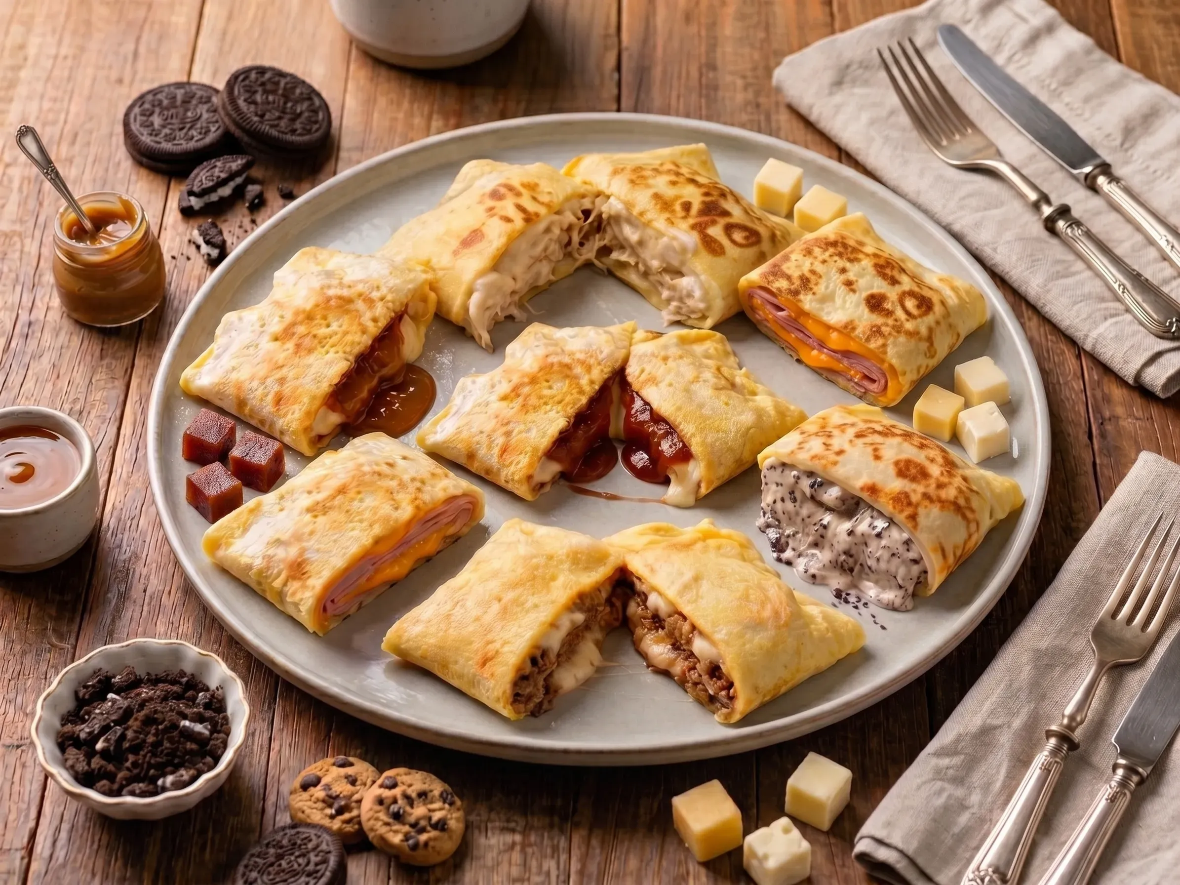 Tapiocas gourmet recheadas TapiRoll artesanais